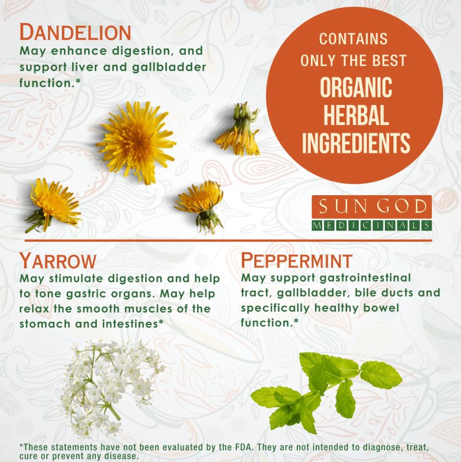ORGANIC DIGESTION Herbal Tea with 10 FREE Tea Bags