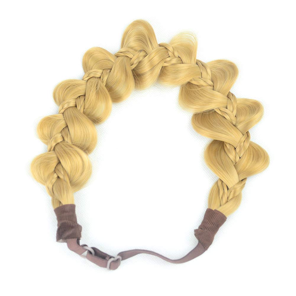 DIGUAN 5 Strands Synthetic Hair Headband – Honey Blonde, 56g
