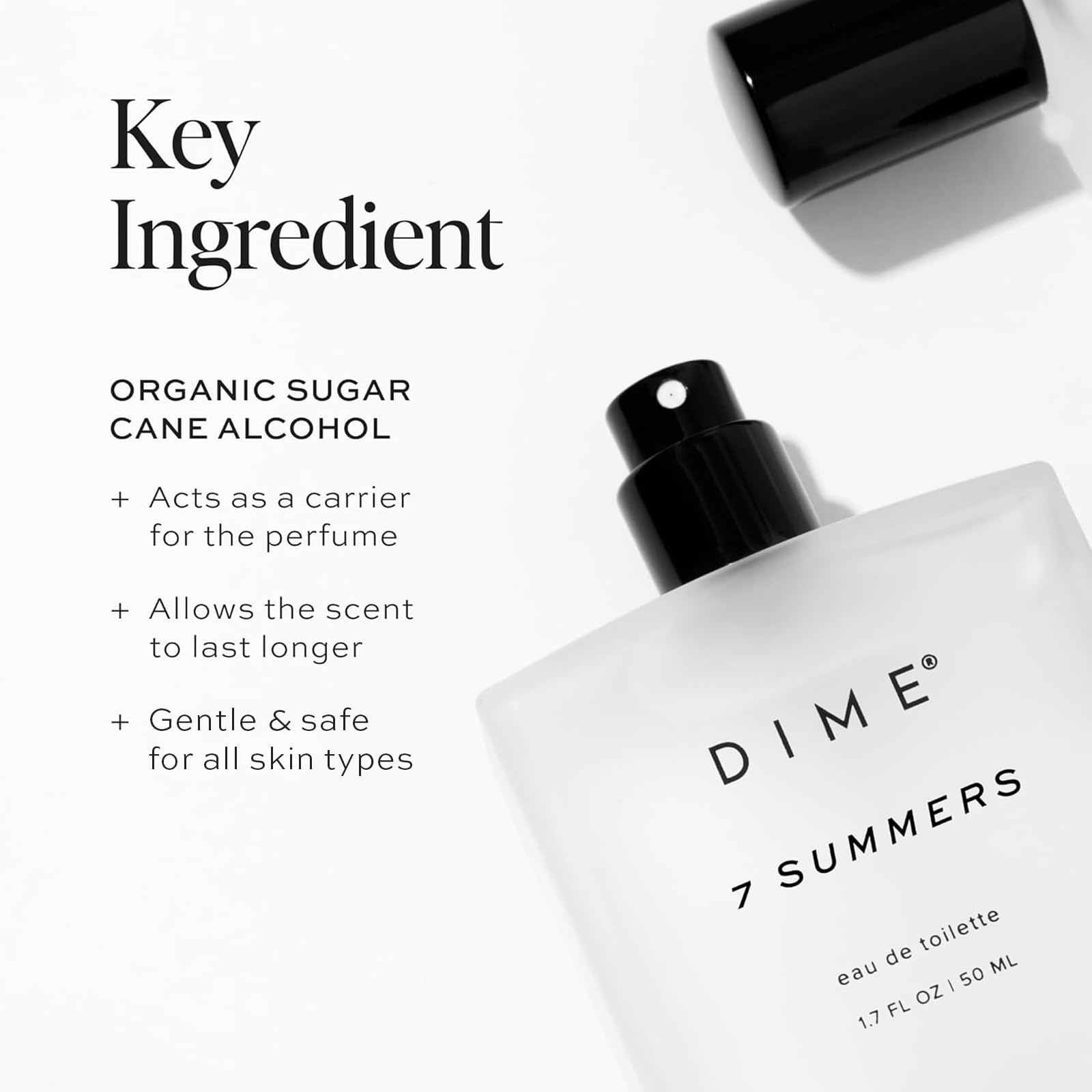 DIME Beauty 7 Summers Perfume for Women — Sweet Floral EDT, 1.7 oz, Hypoallergenic
