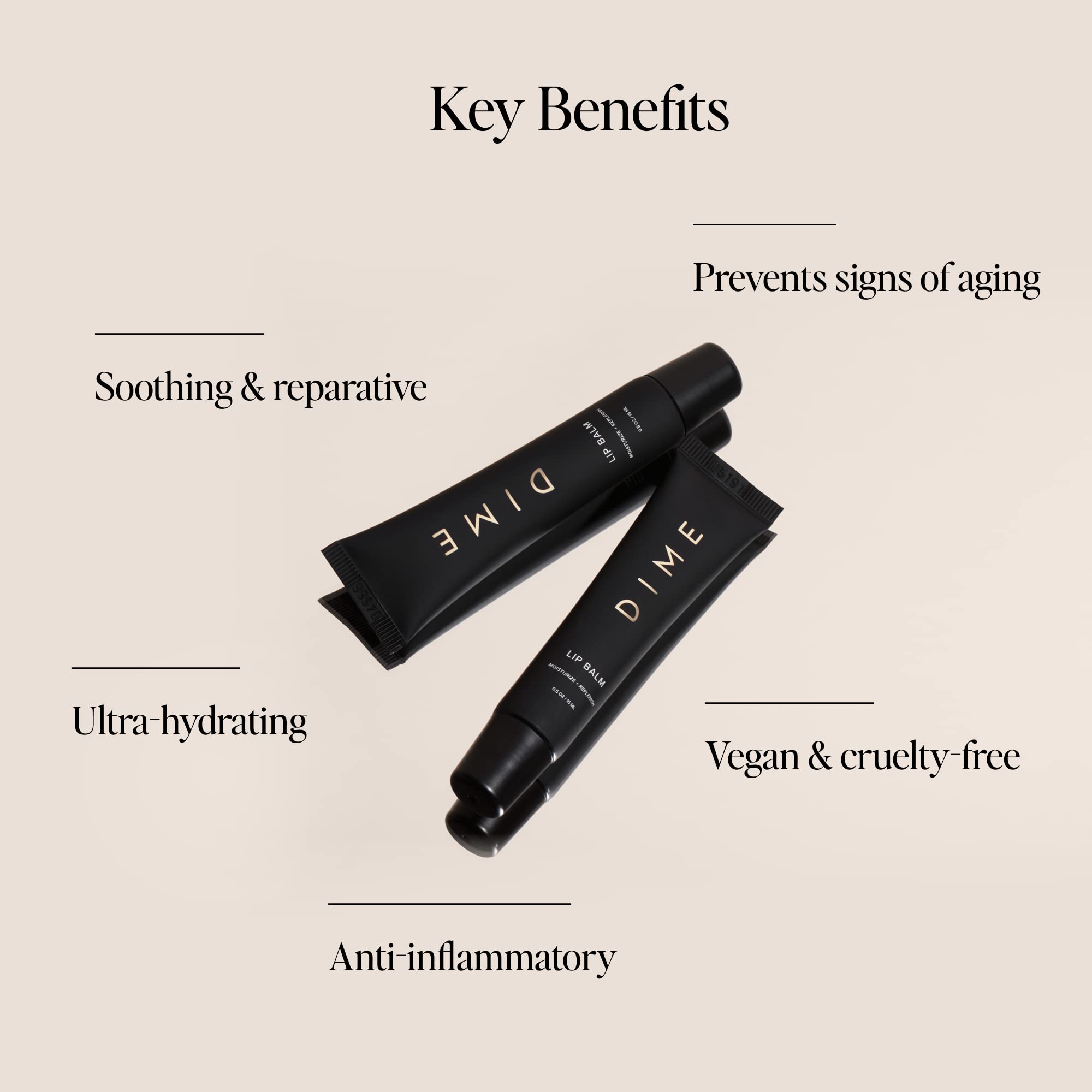 DIME Beauty Lip Balm – Hydrating Lip Care, Vegan & Cruelty-Free, 0.5 oz / 15 ml