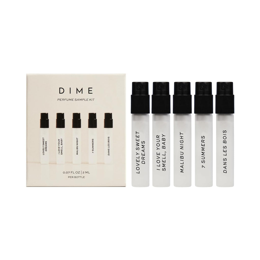 DIME Beauty Perfume Sampler — Hypoallergenic, Clean Fragrances for Women (Set of 5, 2 ml)