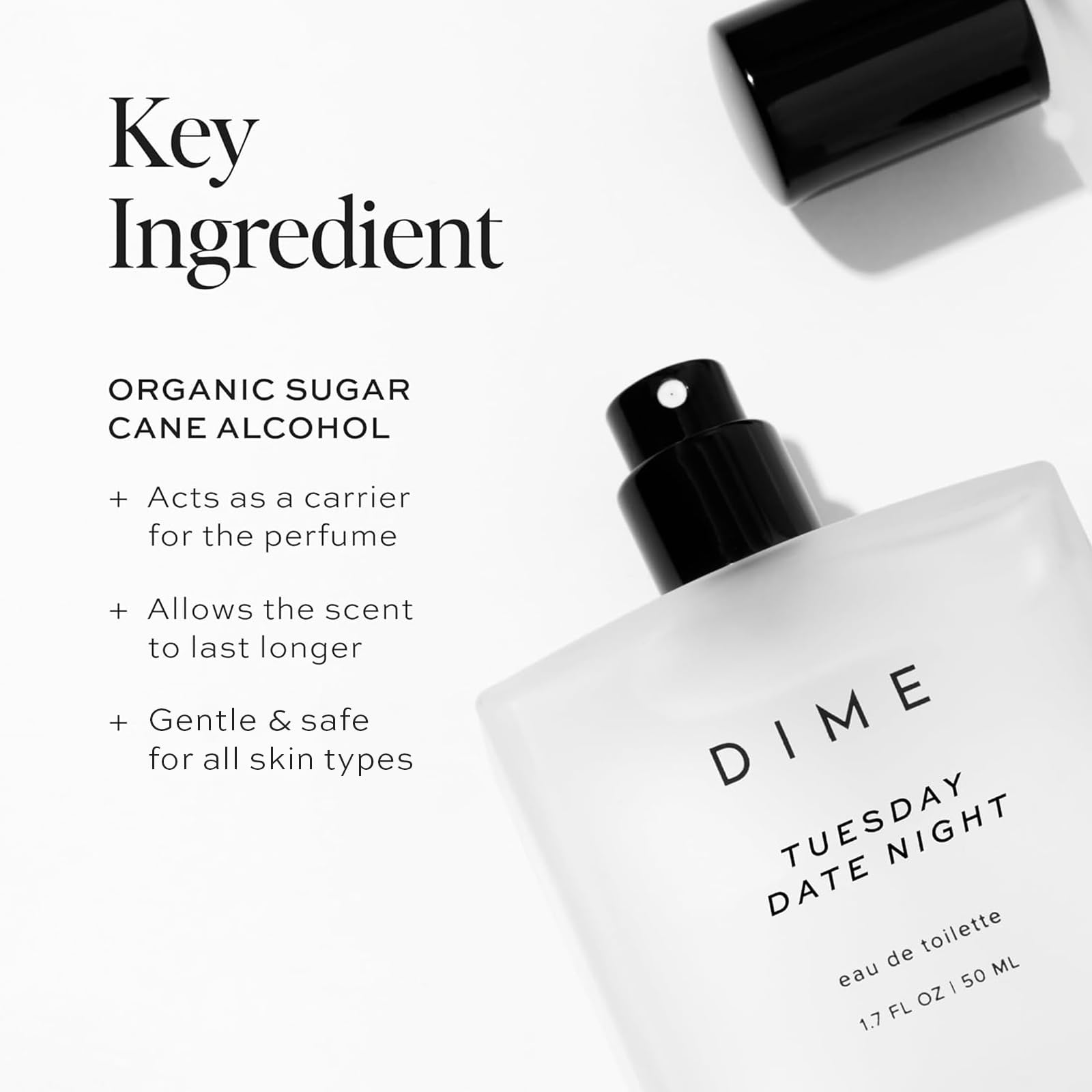 DIME Beauty Tuesday Date Night Perfume – 1.7 oz / 50 ml | Woody Musk, Clean & Vegan