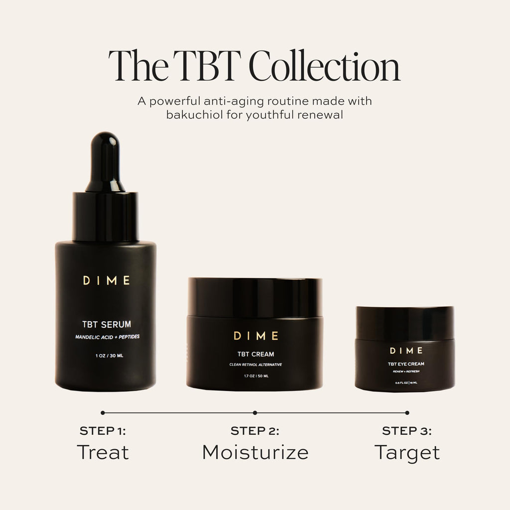 DIME Beauty TBT Eye Cream 0.5 oz (15 ml) – Bakuchiol, Deep Hydration, Gentle Anti-Aging