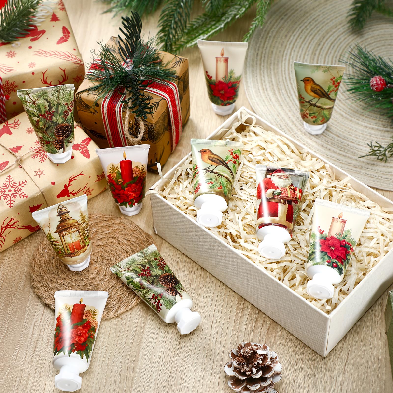 Dimsile 72-Pcs Christmas Hand Cream Set – 6 Fragrances Mini Travel-Size Lotions