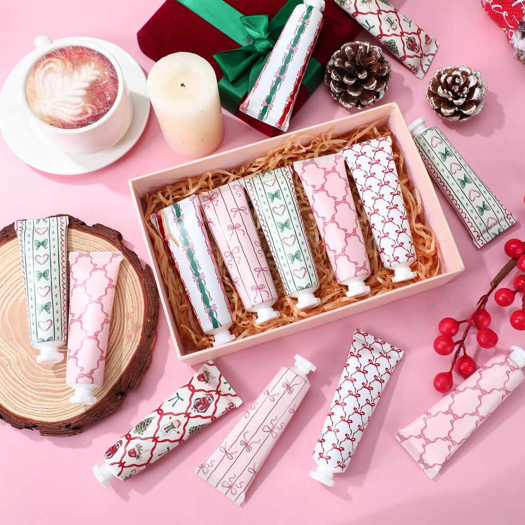 Dimsile 48 Pink Bow Hand Cream Gifts – Travel-Size Party Favors, Six Scents