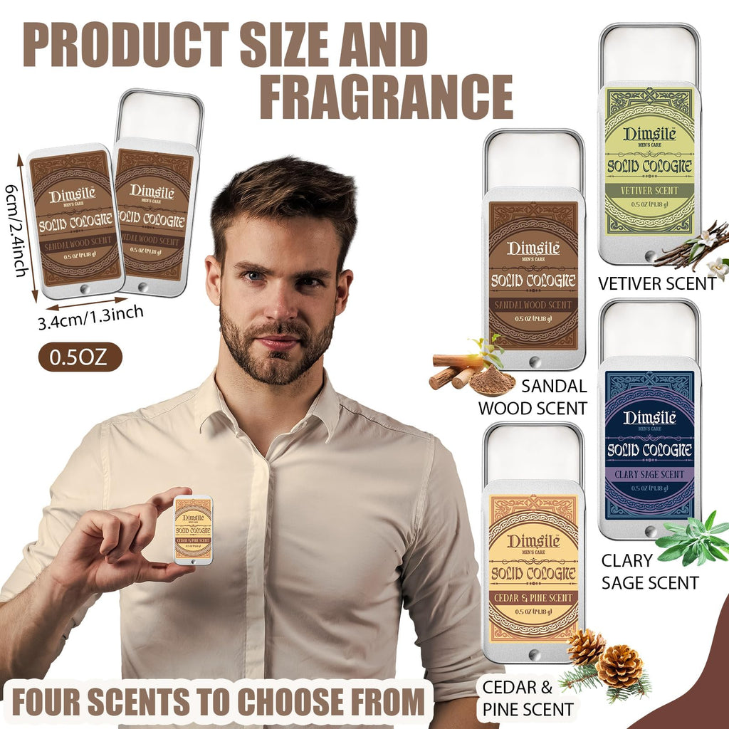 Dimsile 24-Piece Solid Cologne Gift Set – Travel-Size Men’s Fragrance Collection
