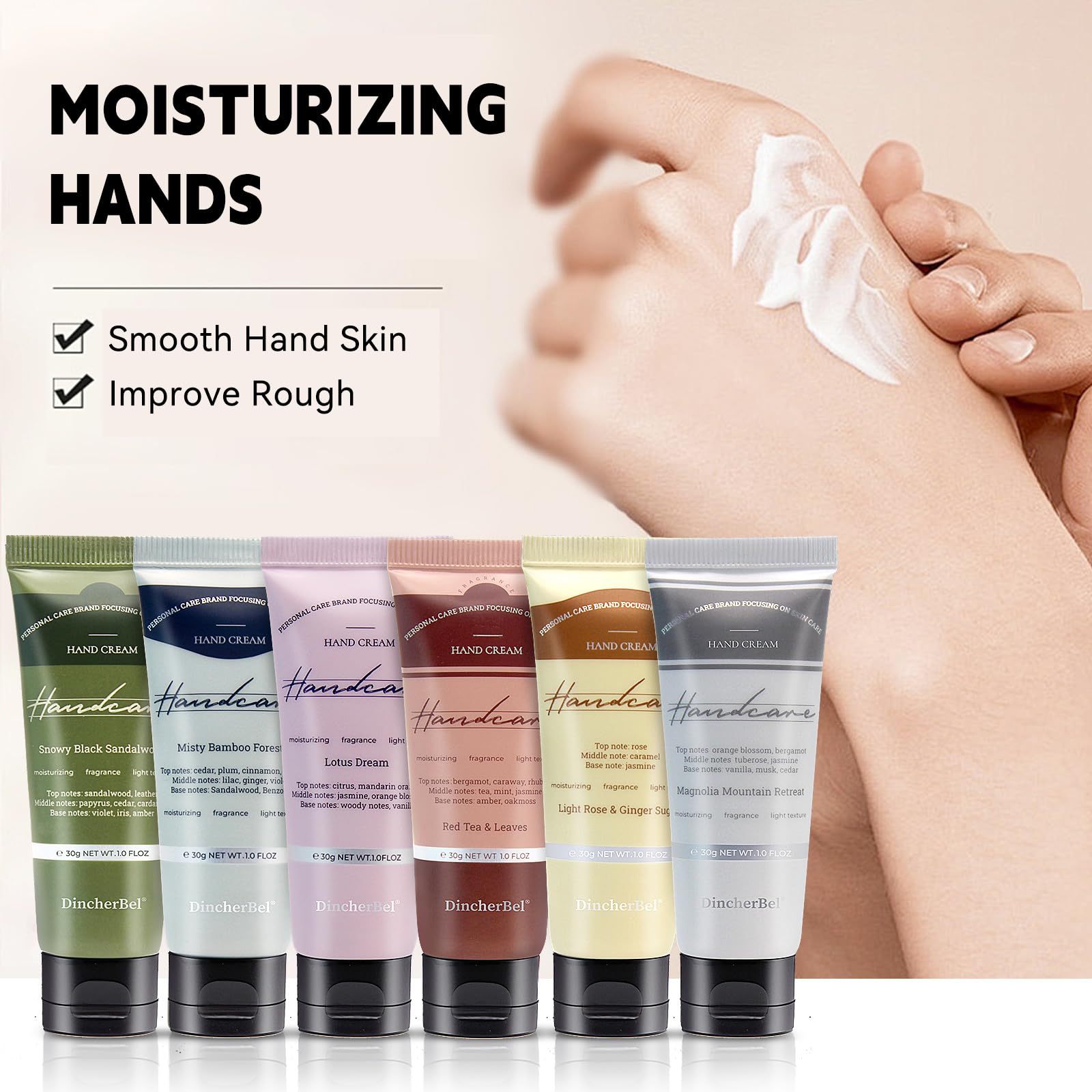 DincherBel 100-Pack Misty Bamboo Forest Hand Cream – Travel-Size Scented Hand Lotion Set (1 oz / 30 ml)