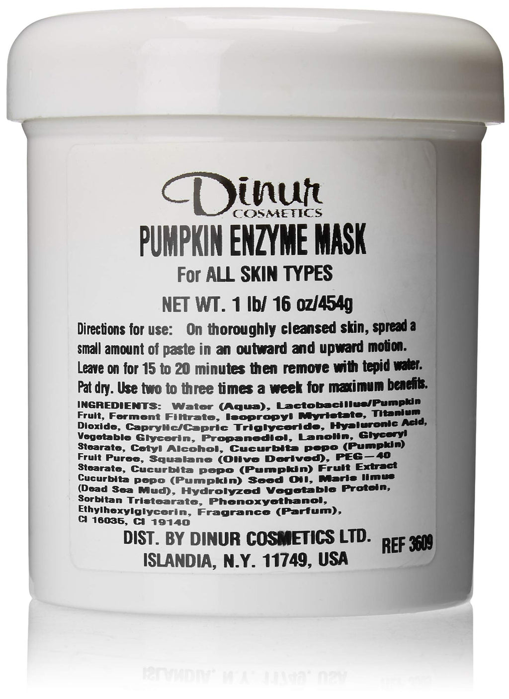 Dinur Cosmetics Pumpkin Enzyme Mask – Exfoliating & Brightening (16 oz)