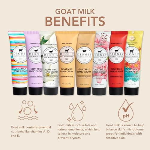 Dionis Goat Milk Hand Cream Expanded – 1 oz (Pack of 8) | 2025 Formula