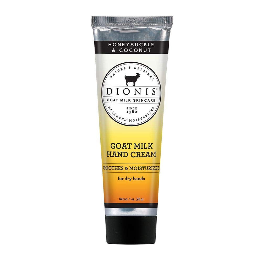 Dionis Goat Milk Hand Cream – Honeysuckle & Coconut Scent, 1 oz | Made in USA