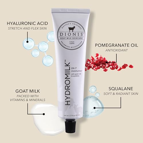 Dionis Hydromilk 24-7 Moisturizer with Goat Milk & Squalane – 1.7 fl oz | Cruelty-Free & Paraben-Free | All Skin Types