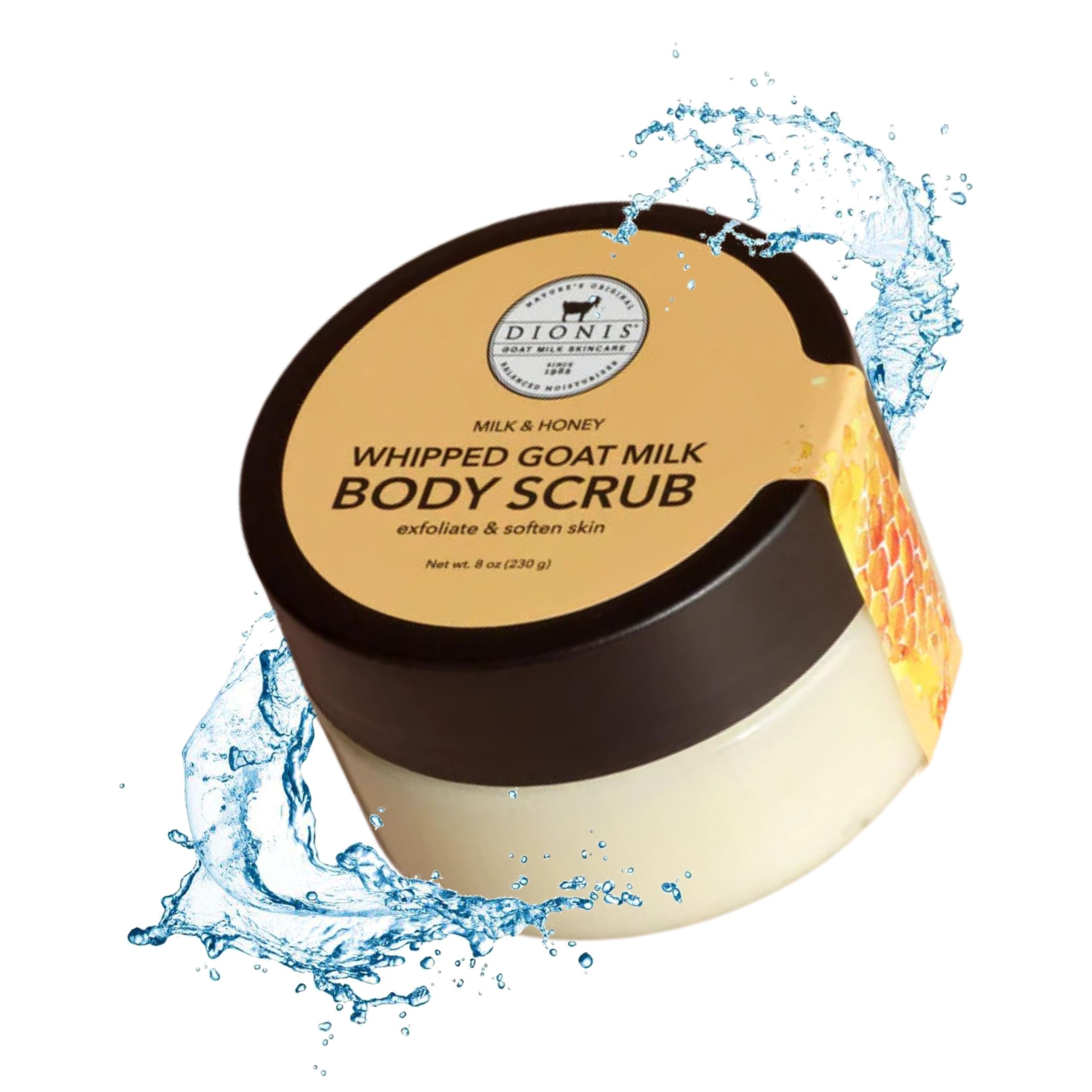 Dionis Goat Milk Whipped Body Scrub Milk & Honey 8oz – Hydrating, Gentle Exfoliation
