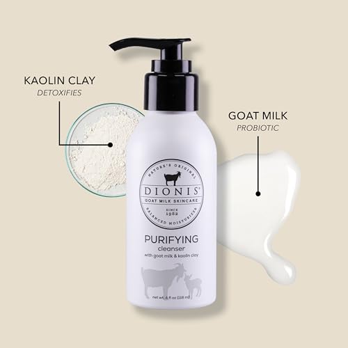 Dionis Goat Milk Purifying Cleanser with Kaolin Clay – Gentle Daily Cleanser for Oily Skin