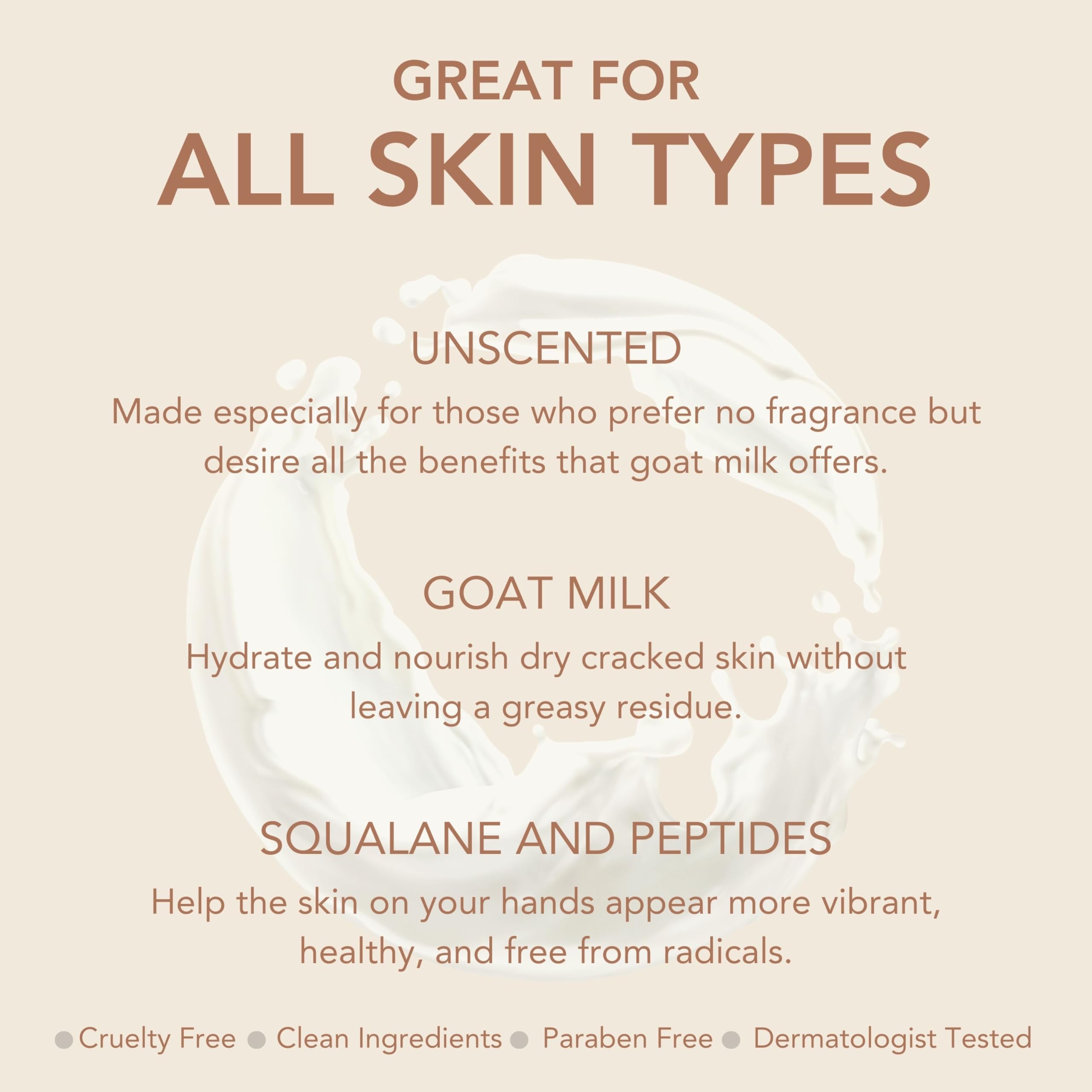 Dionis Youth Boosting Goat Milk Hand Cream 2 oz – Fragrance Free, Peptides & Squalane