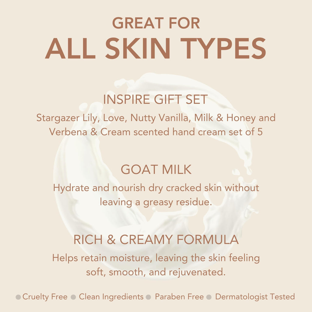 Dionis Goat Milk Hand Cream Inspire 2024 — 6-Pack Gift Set (1 oz Each)