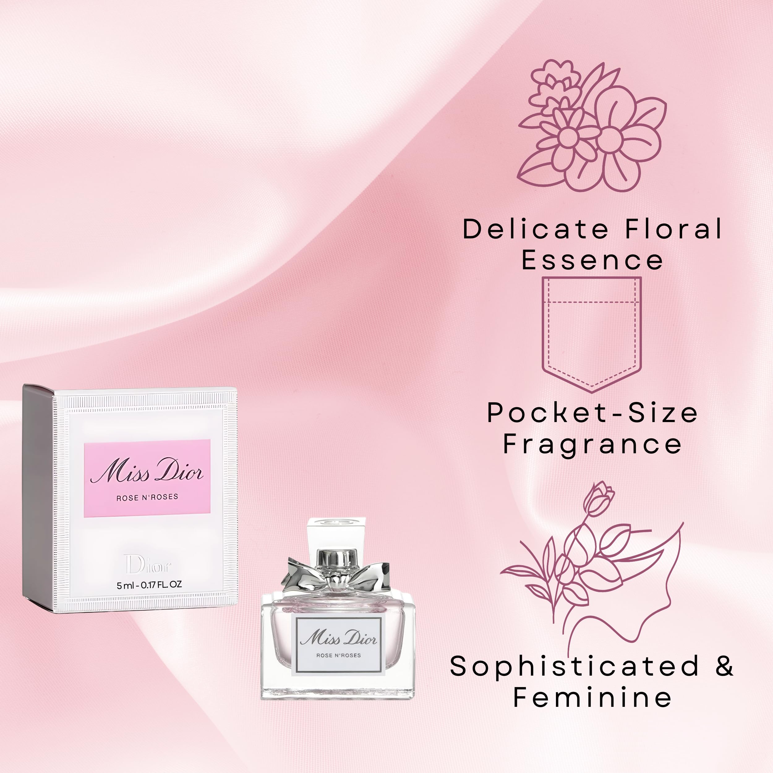 Miss Dior Rose N' Roses EDT 5ml by Dior – Floral Rose & Citrus Scent