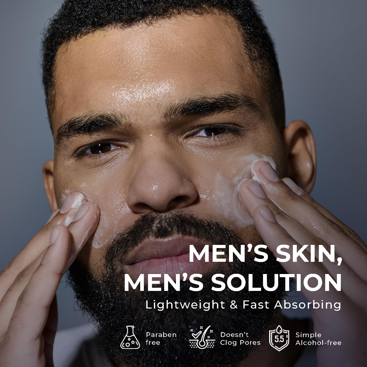 DIPSEVEN 6-in-1 Face Cream for Men – Anti-Aging Moisturizer with Peptides, Hyaluronic Acid & Squalane
