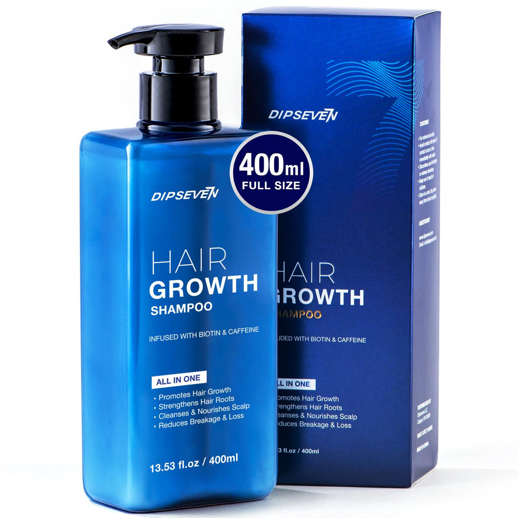 DIPSEVEN Biotin Hair Growth Shampoo for Men – DHT-Blocking Root Activator, Thicker & Stronger Hair