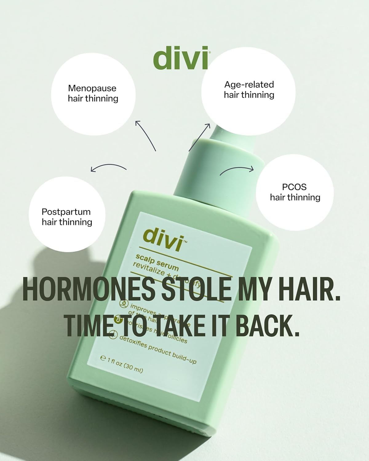 Divi Scalp Serum for Thinning Hair, 30ml — Clinically Tested, Nourishing Formula with Amino Acids, Caffeine & Rosemary Oil