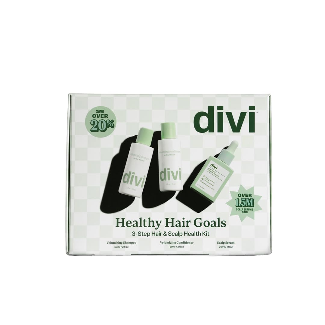 Divi Healthy Hair Goals Bundle | Volumizing Shampoo, Conditioner & Scalp Serum