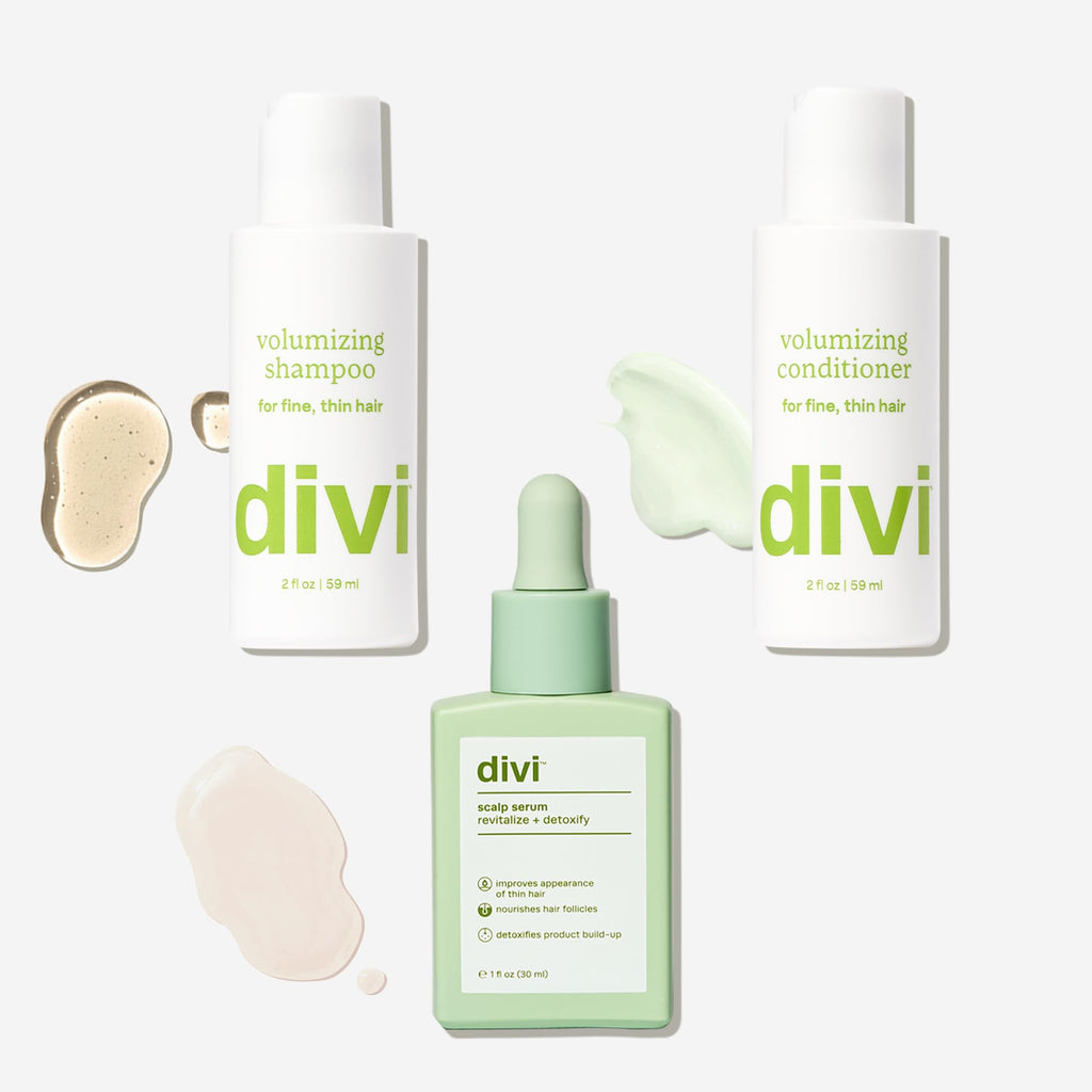 Divi Healthy Hair Goals Bundle | Volumizing Shampoo, Conditioner & Scalp Serum