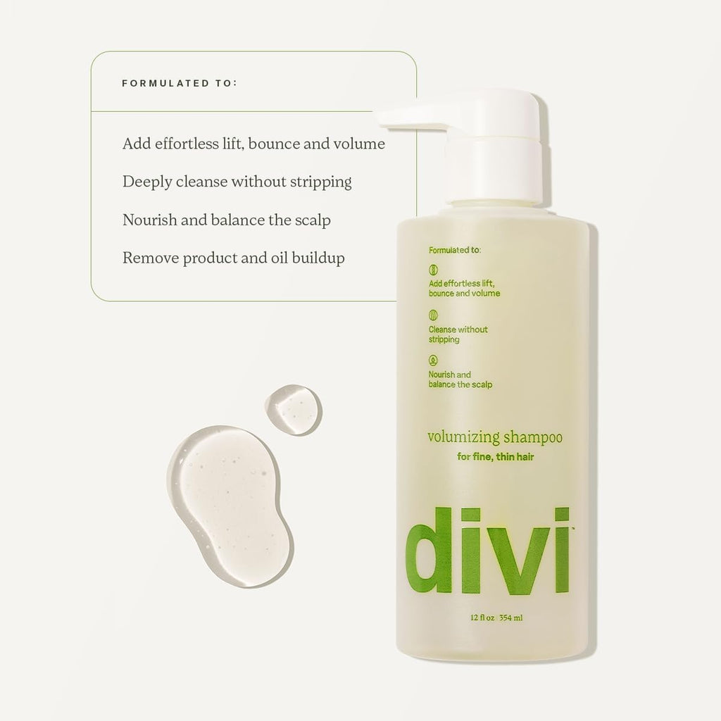 Divi Volumizing Shampoo & Conditioner Set – Lightweight Hair Care for Fine & Thinning Hair