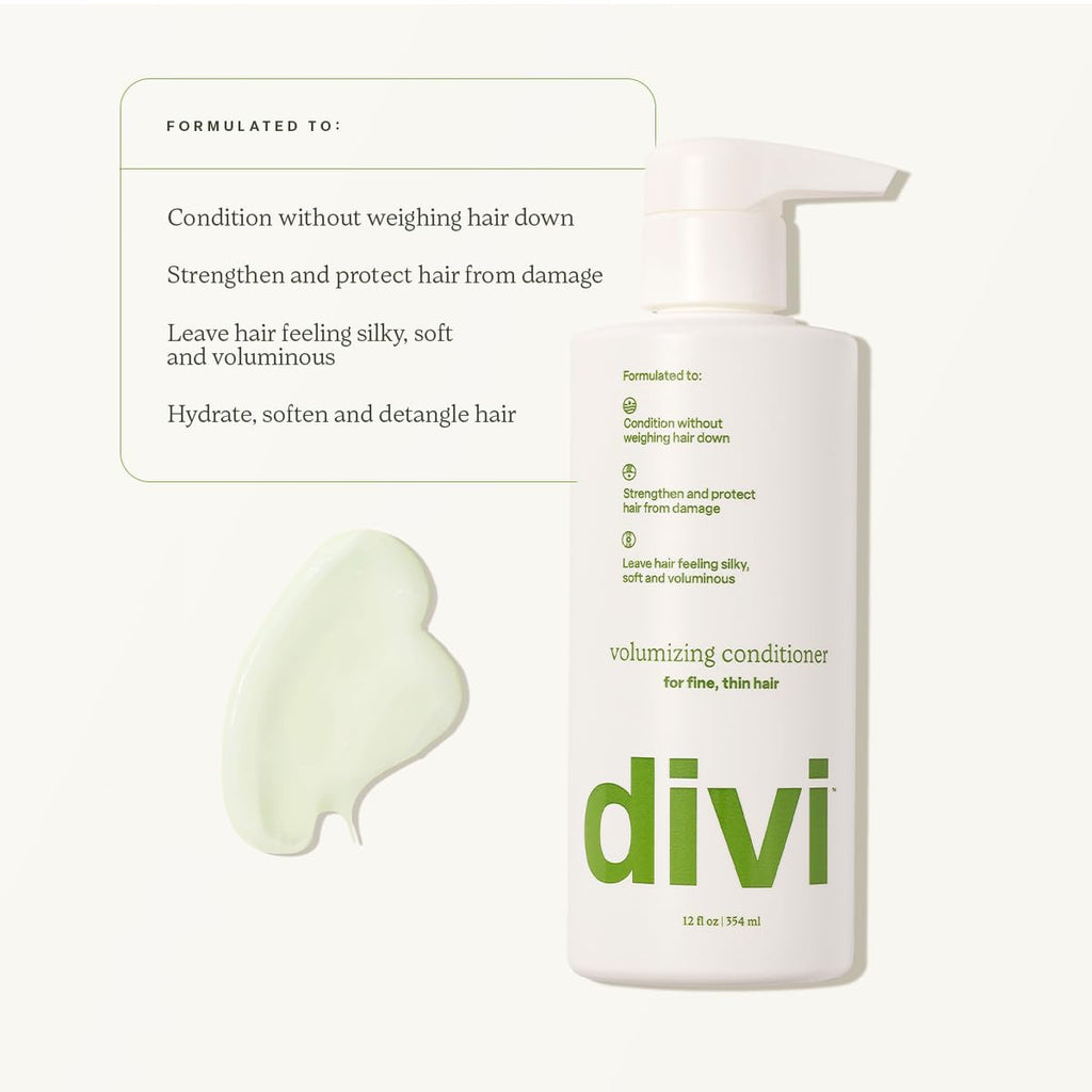 Divi Volumizing Shampoo & Conditioner Set – Lightweight Hair Care for Fine & Thinning Hair