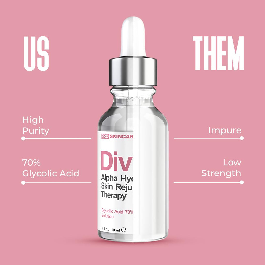 Divine Derriere Glycolic Acid Peel 70% – At-Home Professional Chemical Peel for Face
