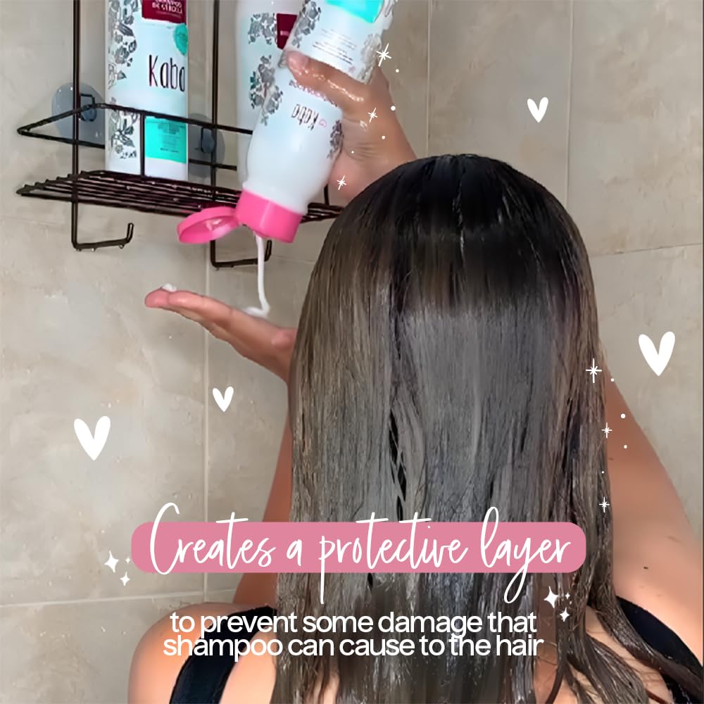 D'Luchi Kaba Ceramide Conditioner for Dry & Damaged Hair | Frizz Control & Color-Treated Care | 17oz