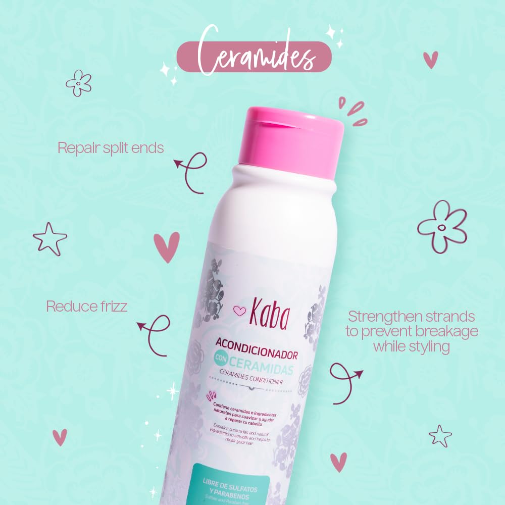 D'Luchi Kaba Ceramide Conditioner for Dry & Damaged Hair | Frizz Control & Color-Treated Care | 17oz