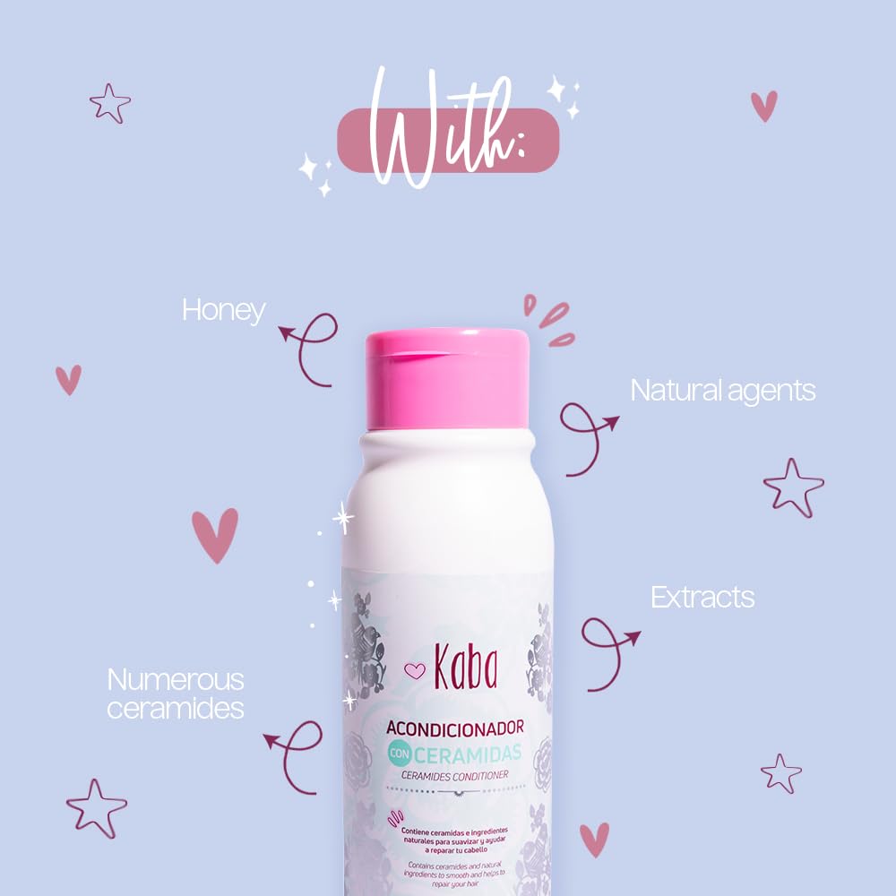 D'Luchi Kaba Ceramide Conditioner for Dry & Damaged Hair | Frizz Control & Color-Treated Care | 17oz