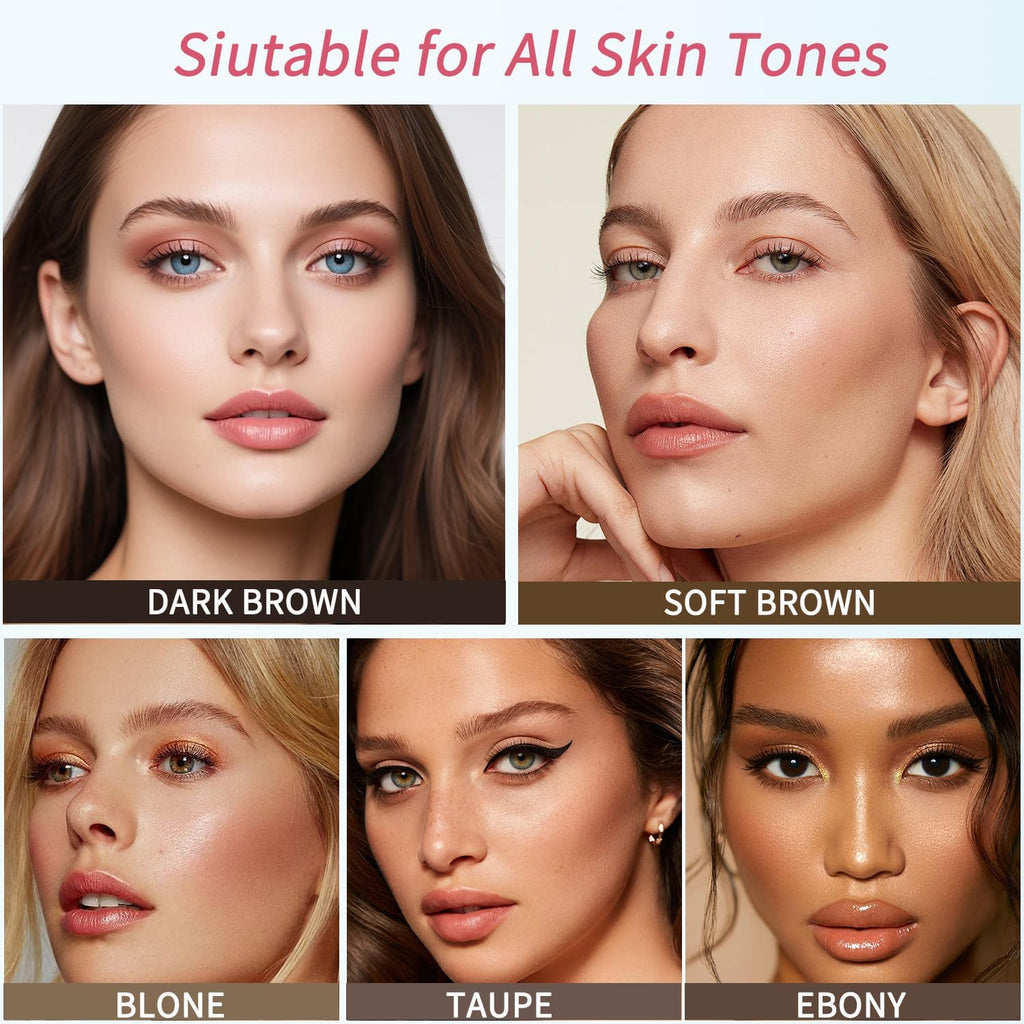 Dmktu Eyebrow Stencil Kit – Stamp & Templates for Natural, Smudge-Proof Brows