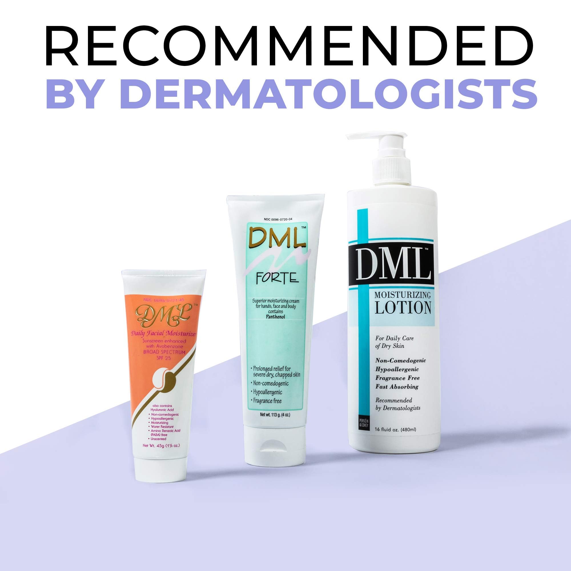 DML Daily Facial Moisturizer SPF 25 - 1.5 oz | Fragrance-Free & Hypoallergenic