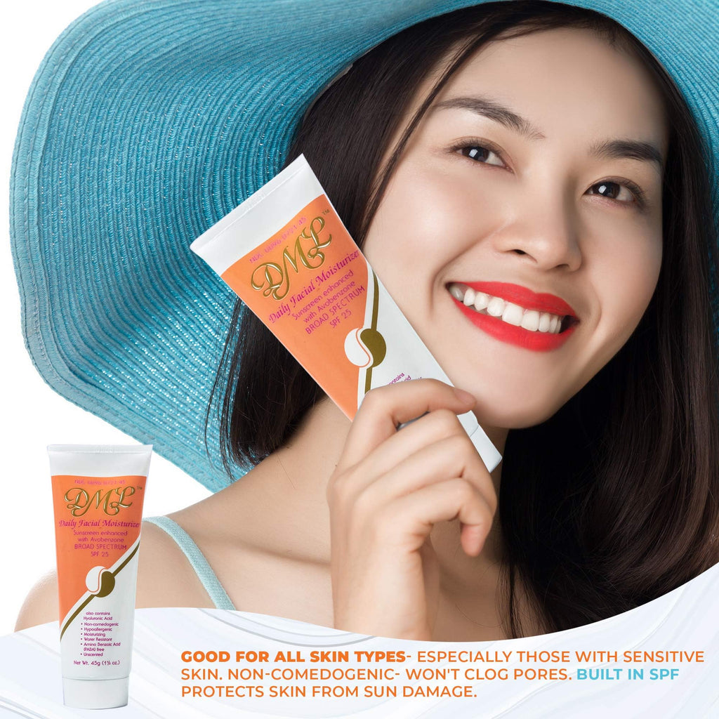 DML Daily Facial Moisturizer SPF 25 - 1.5 oz | Fragrance-Free & Hypoallergenic