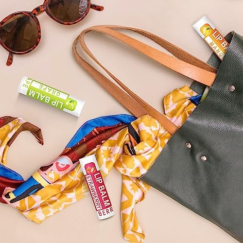 DMSKY Lip Balm Bulk Pack — 120-Count, 12 Flavors, Vitamin E & Coconut Oil