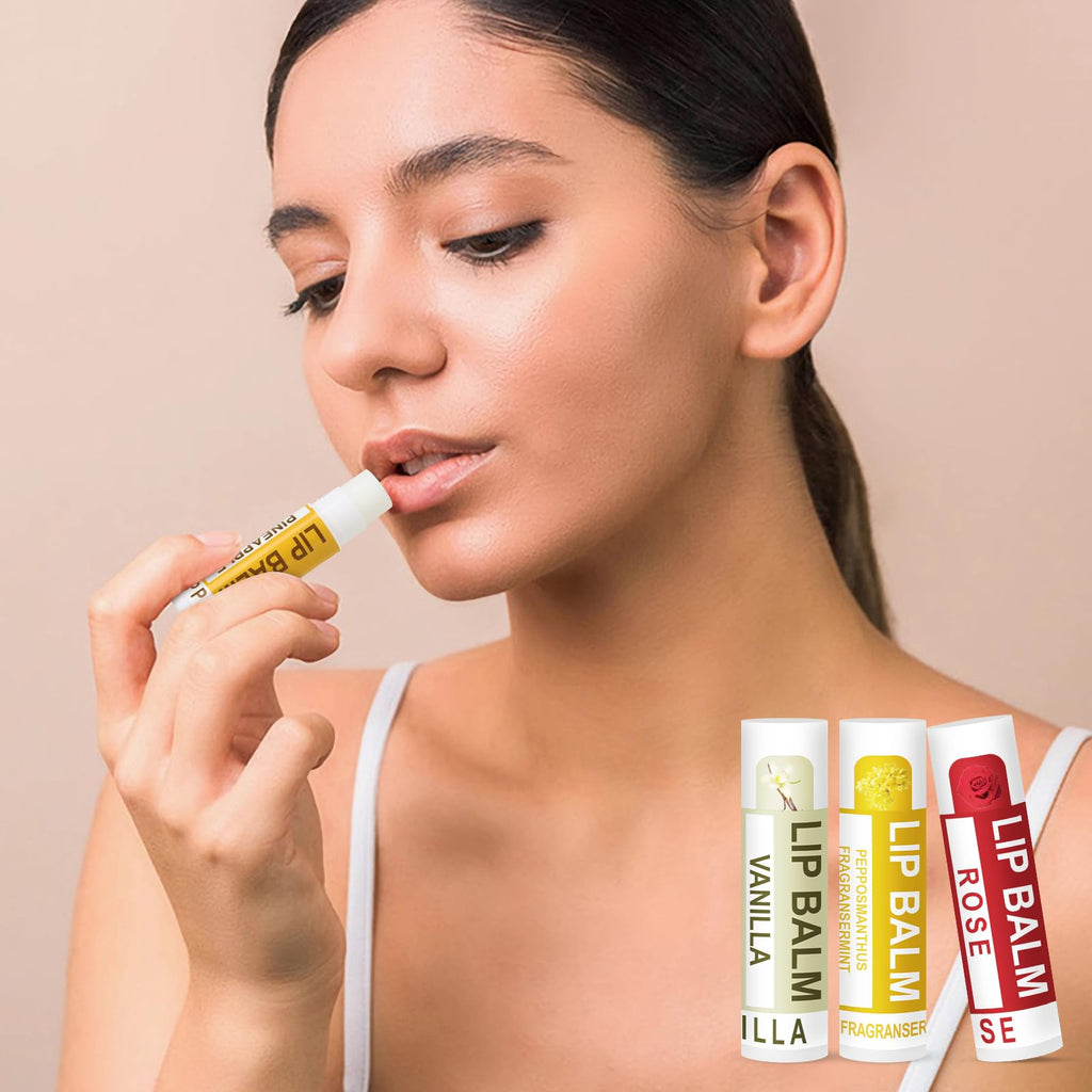 Dmsky 60 Pack Lip Balm – Natural Moisturizing Lip Balms with Vitamin E & Coconut Oil, 12 Flavors