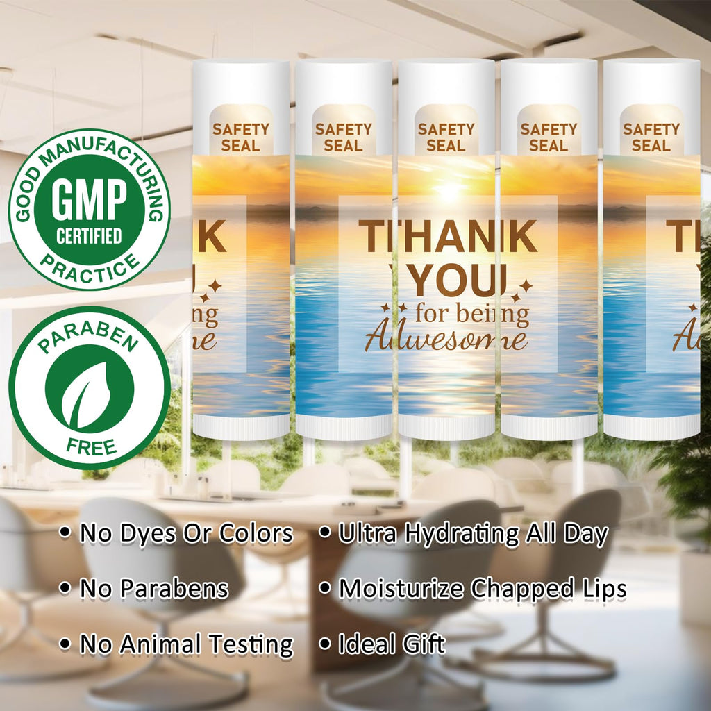 DMSKY 60 Pcs Lip Balm Bulk – Appreciation Gifts for Coworkers & Staff