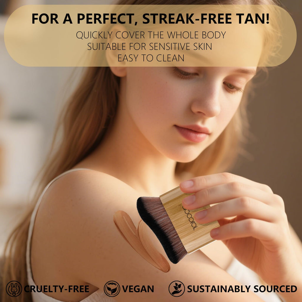 Docolor Self Tanner Brush Large Body – Soft Vegan Tanning Brush for Face, Body, and Back