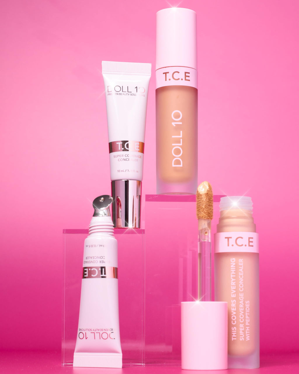 DOLL 10 NO. T.C.E This Covers Everything Super Coverage Concealer with Peptides – Light/Medium 0.33 oz