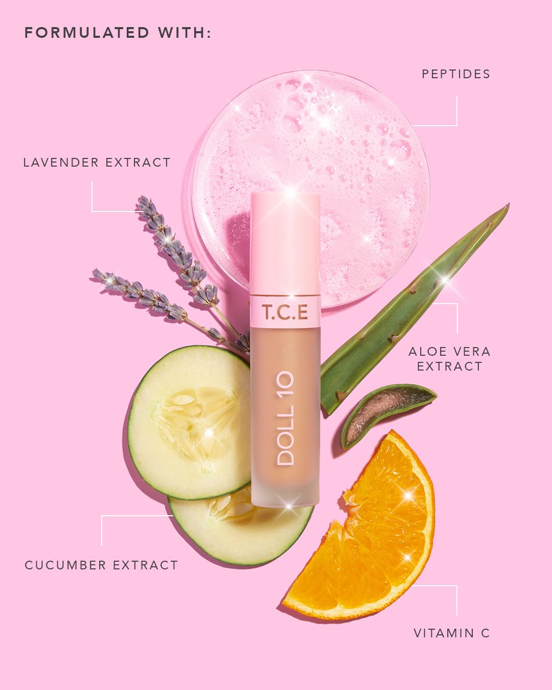 DOLL 10 T.C.E This Covers Everything Concealer with Peptides (Tan/Deep, 0.33 oz)