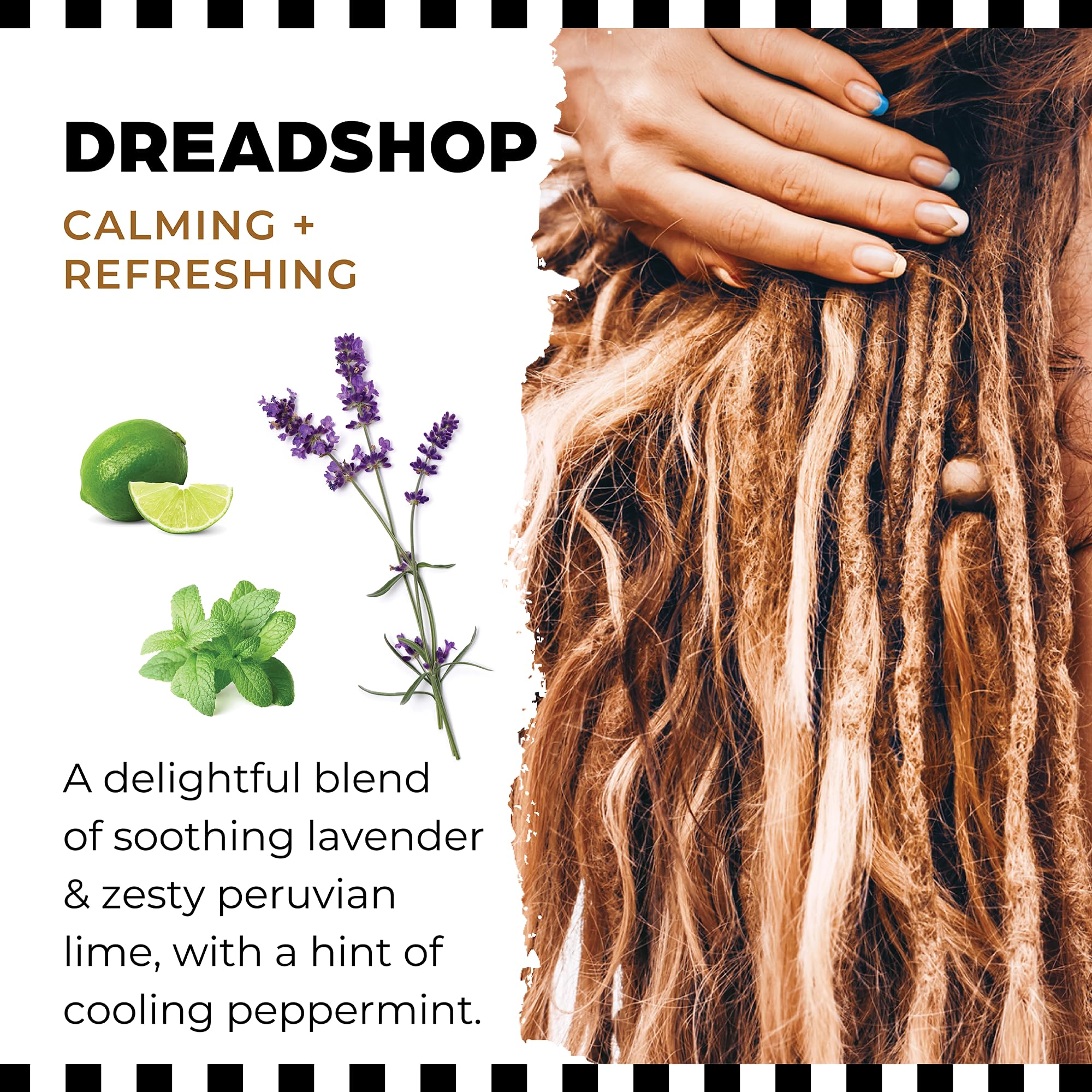 Dollylocks Clarifying Liquid Shampoo – Lavender Lime Peppermint | Plant-Based, Residue-Free, 8oz