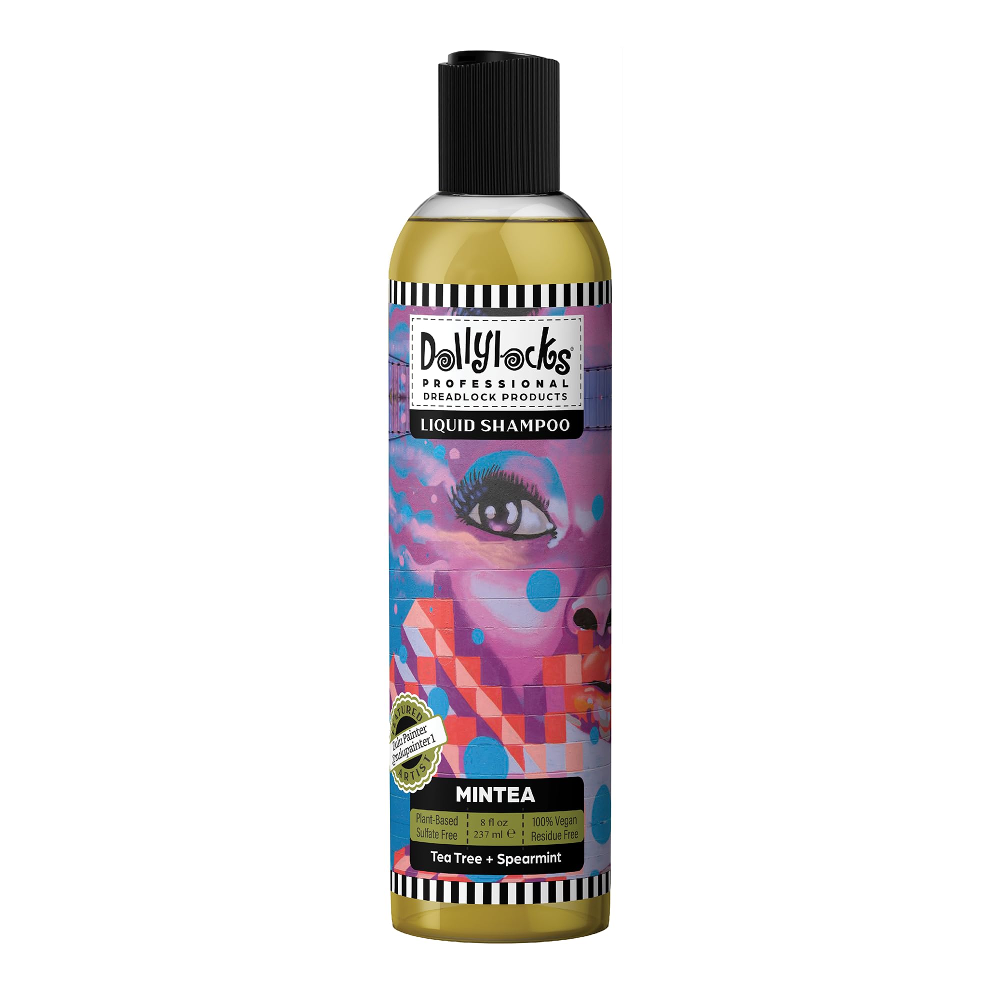 Dollylocks Clarifying Liquid Shampoo – Tea Tree Spearmint | Paraben-Free, Plant-Based, Vegan & Residue-Free for Dreadlocks | 8oz