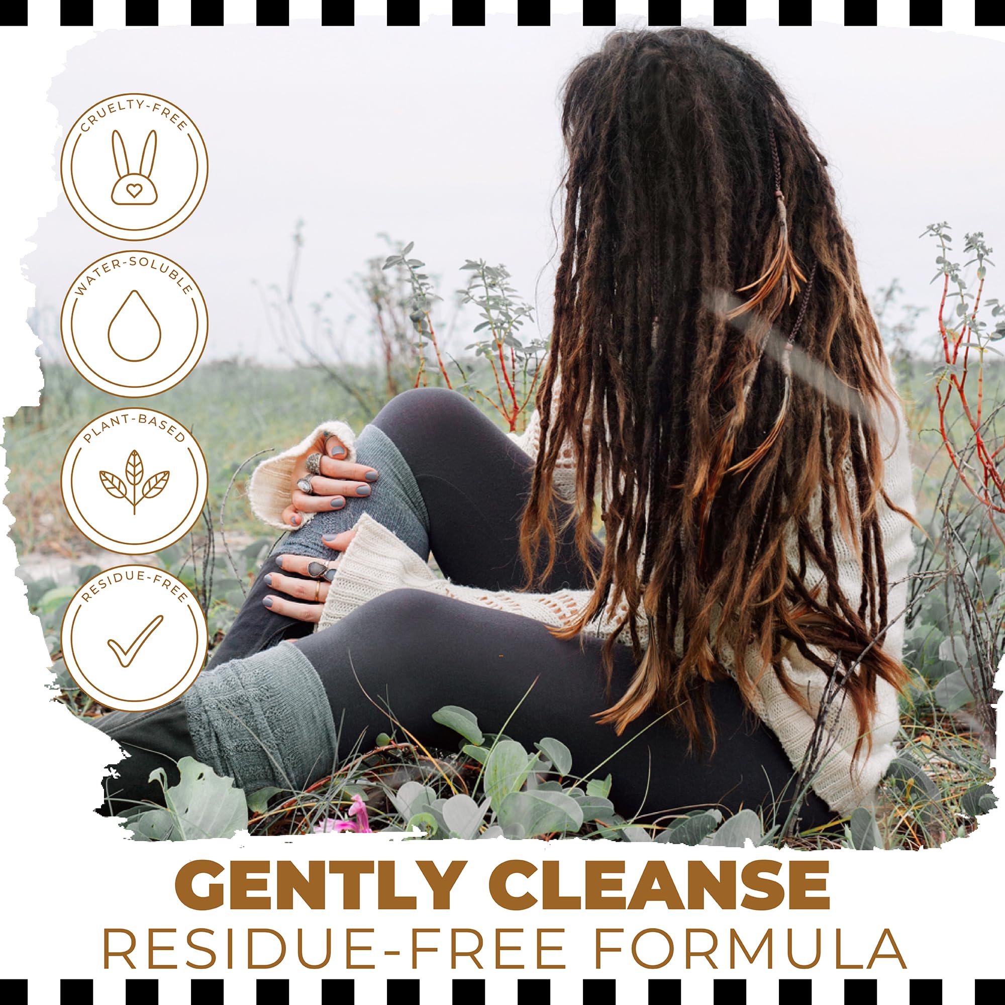 Dollylocks Cleansing Rinse-free Shampoo Spray – Plant-Based, Residue-Free (8oz) for Locs, Braids & Extensions