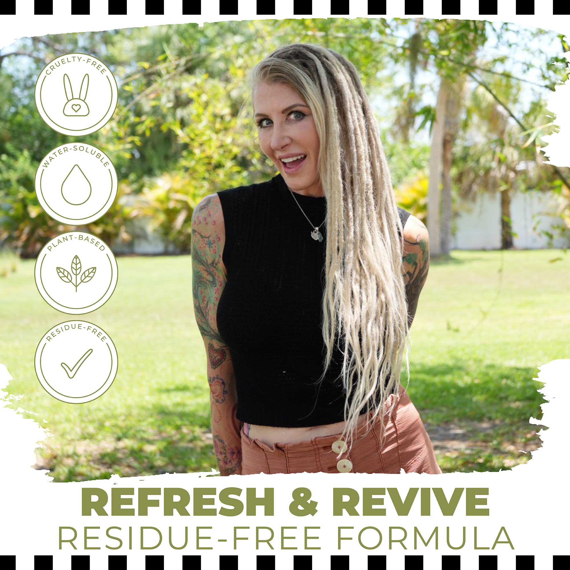 Dollylocks Refreshening Spray for Locs, Braids & Extensions | Tea Tree Spearmint, 8 oz