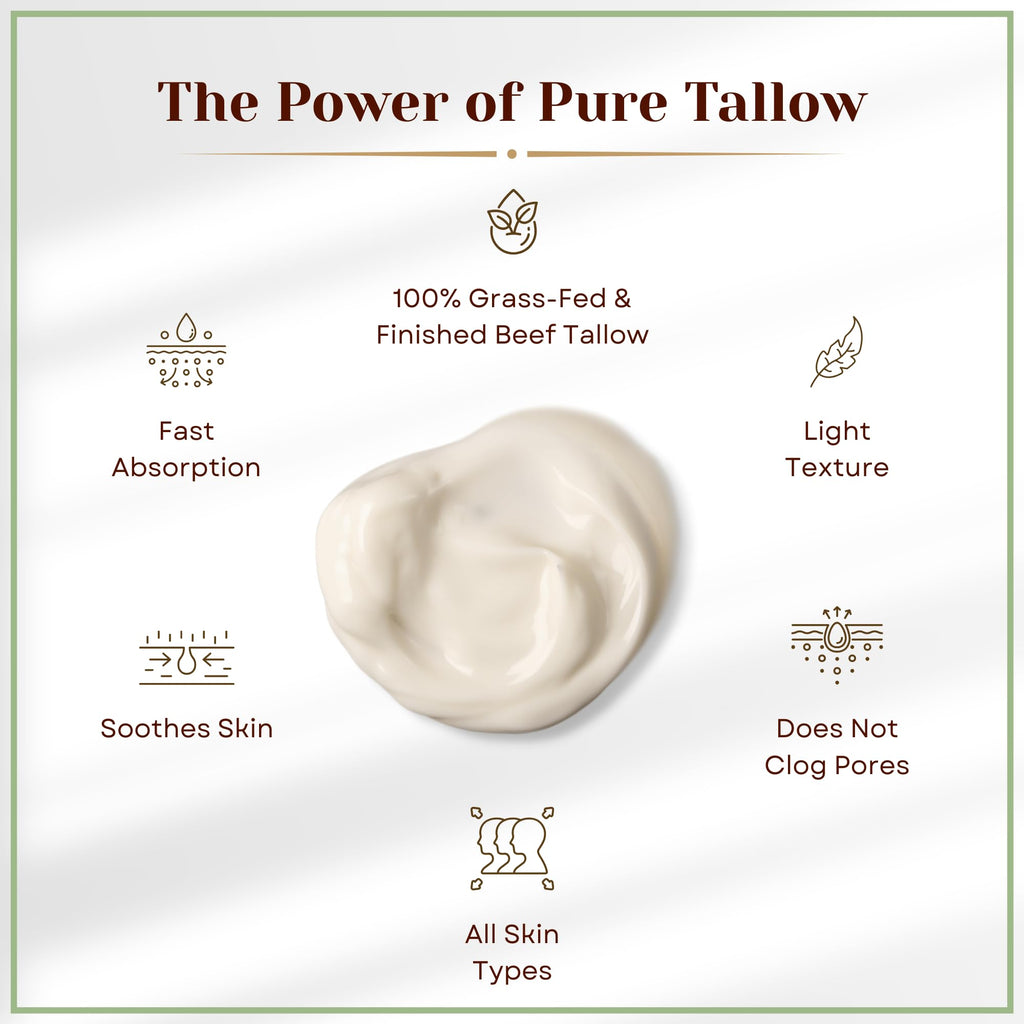 Domoria Organics 3-Pack Grass-Fed Tallow Balm Gift Set – Unscented, Frankincense & Clove, Vanilla Orange