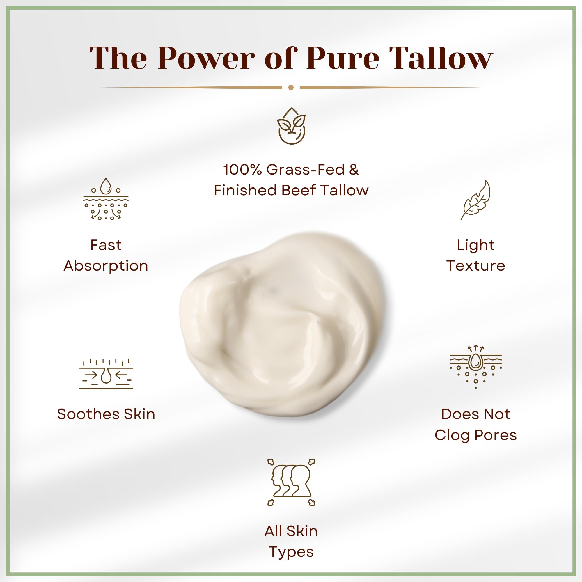 Domoria Organics 3-Pack Grass-Fed Tallow Balm Gift Set – Unscented, Frankincense & Clove, Vanilla Orange