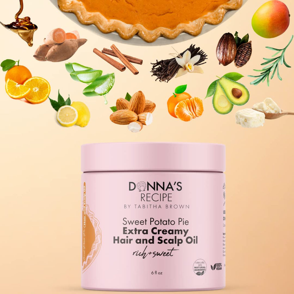 Donna's Recipe by Tabitha Brown Sweet Potato Pie Hair & Scalp Oil – Lightweight Moisture