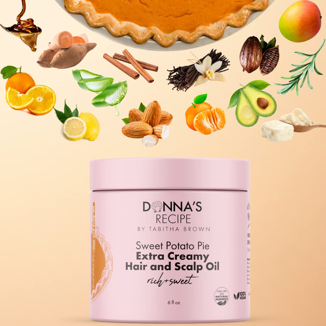 Donna's Recipe by Tabitha Brown Sweet Potato Pie Hair & Scalp Oil – Lightweight Moisture