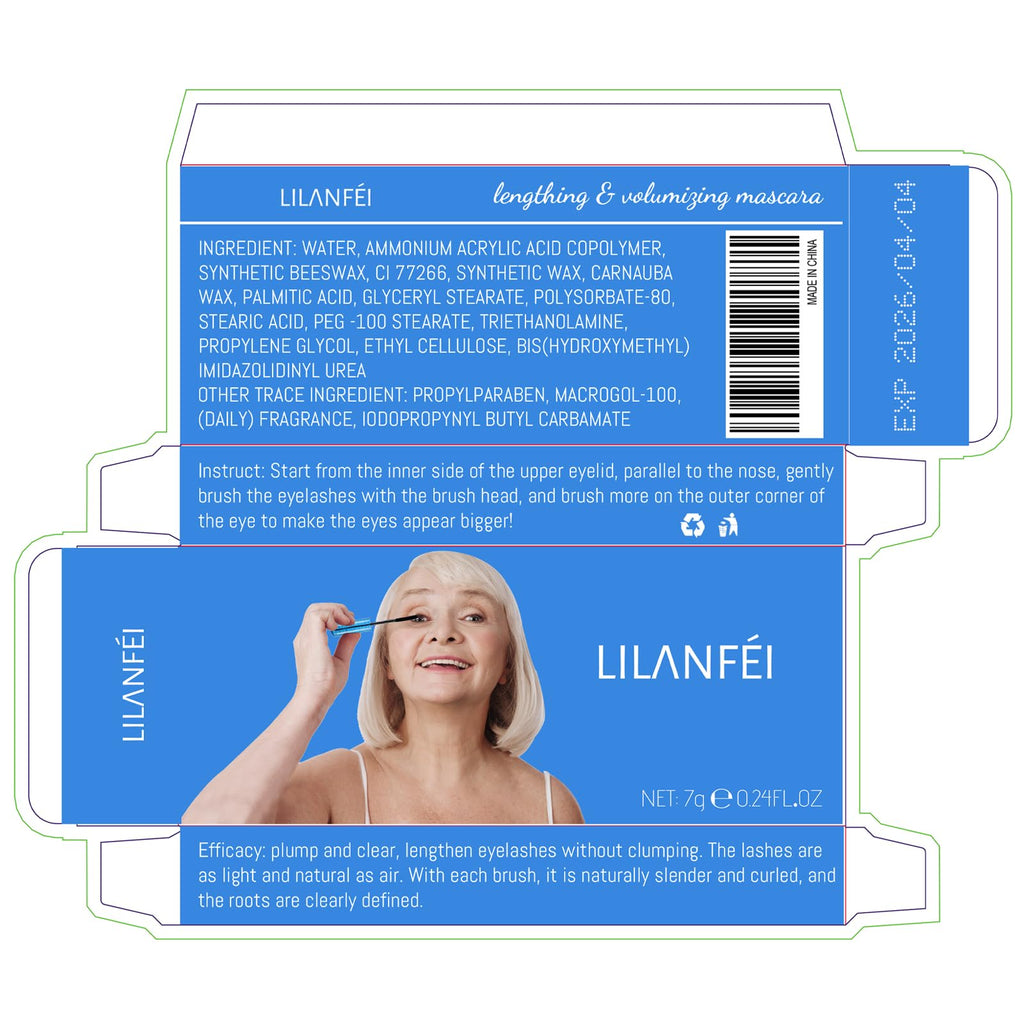 Dootdott Mascara for Older Women 60+ – Hypoallergenic, Waterproof, Volume & Length