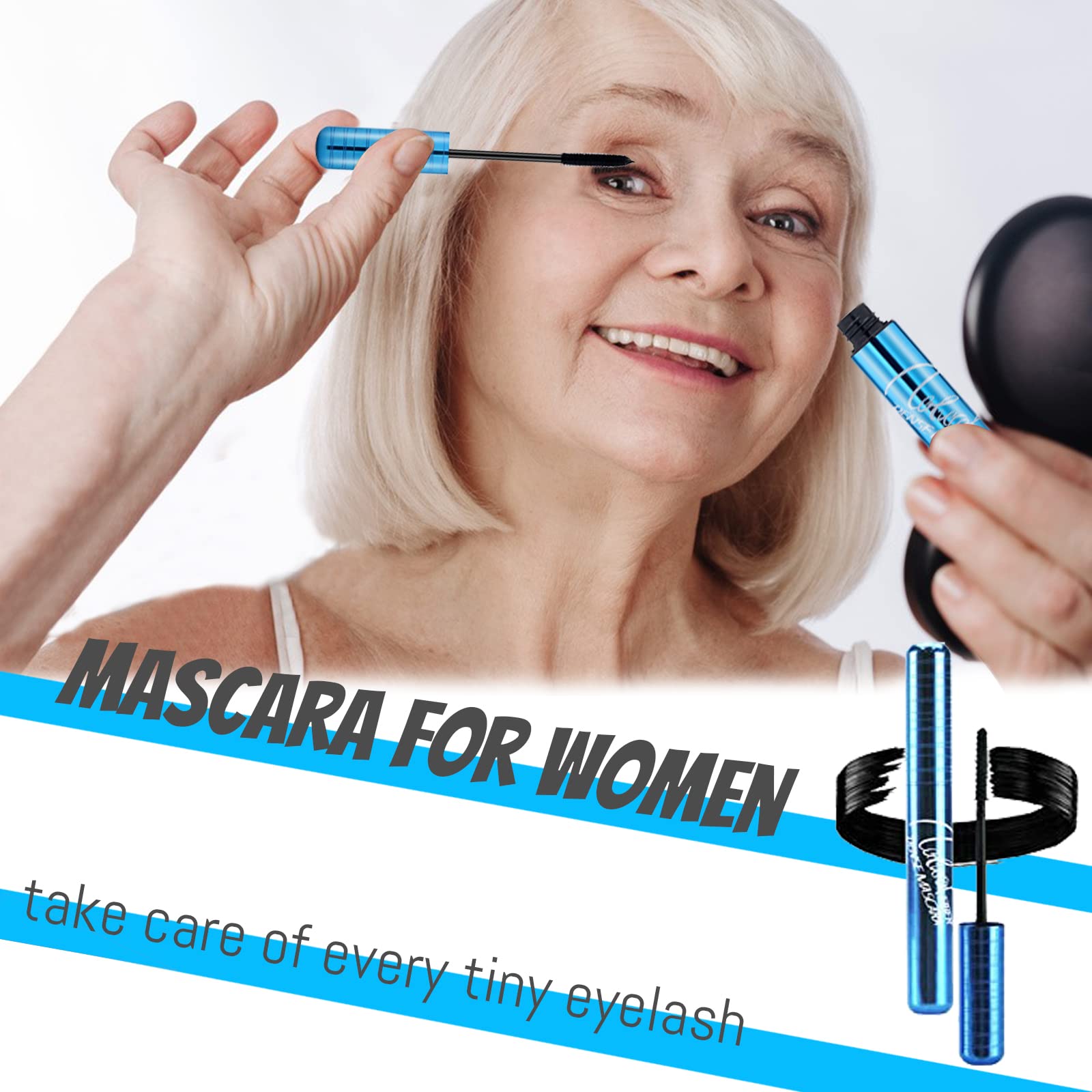 Dootdott Mascara for Older Women 60+ – Hypoallergenic, Waterproof, Volume & Length